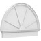 Ekena Millwork Half Round 4 Spoke Architectural Grade PVC Combination Pediment, 42"W x 27-3/4"H x 2-3/4"P PEDPC042X280HRO04 - alternate 1